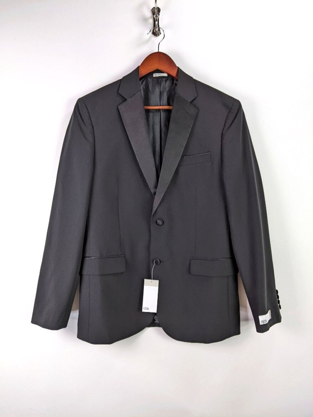 Nordstrom Rack Mens Suit Blazer Jacket with Cummerbund Size 40R in Black - Picture 2 of 11